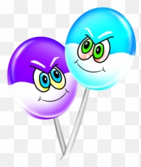 Mq Candy Lollipop Lollipops Sticker - Cartoon Lollipop With Face Emoji,Emoji Lollipops