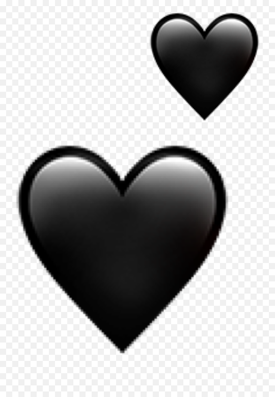 Black Hearts Followme Emoji Iphone Sticker By Norak - Cute Heart Pink And Black,Black Crown Emoji Iphone