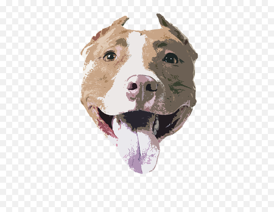 Pitbull Breed Dog Pet Head Portrait - Digital Art Dogs Pitbull Emoji,Pitbulls Read Emotion