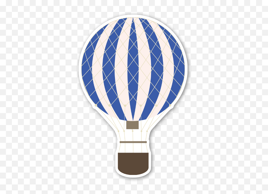 Blue Hot Air Ballon - Stickerapp Hot Air Balloon Stickers Blue Emoji,Emoticons De Balão