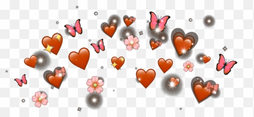 Crown Emoji Red Heat Flower Sticker - Girly,Heat Emoji