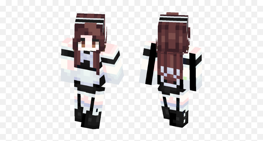 Download Maid Minecraft Skin For Free - Purple And Black Skin Minecraft Girl Emoji,Aphmau Emotion Skins