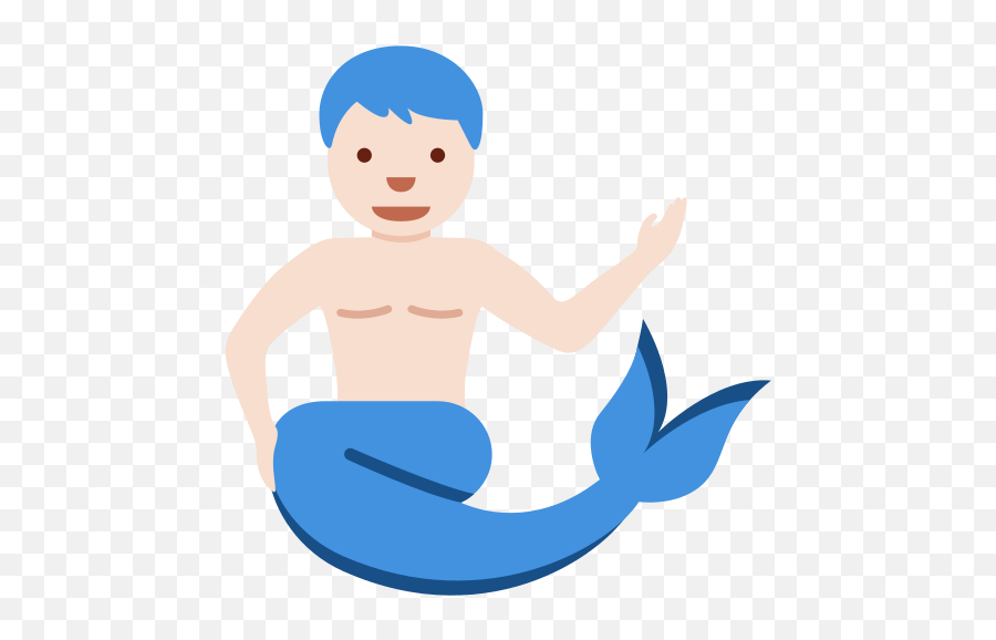 Light Skin Tone Emoji 1 - Mermaid Emoji Transparent Png,Samsung Merman Emoji