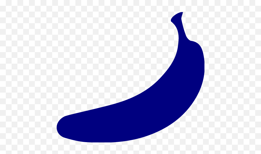 Navy Blue Banana 2 Icon - Free Navy Blue Fruit Icons Black Transparent Banana Icon Emoji,Sms Undo An Emoticon