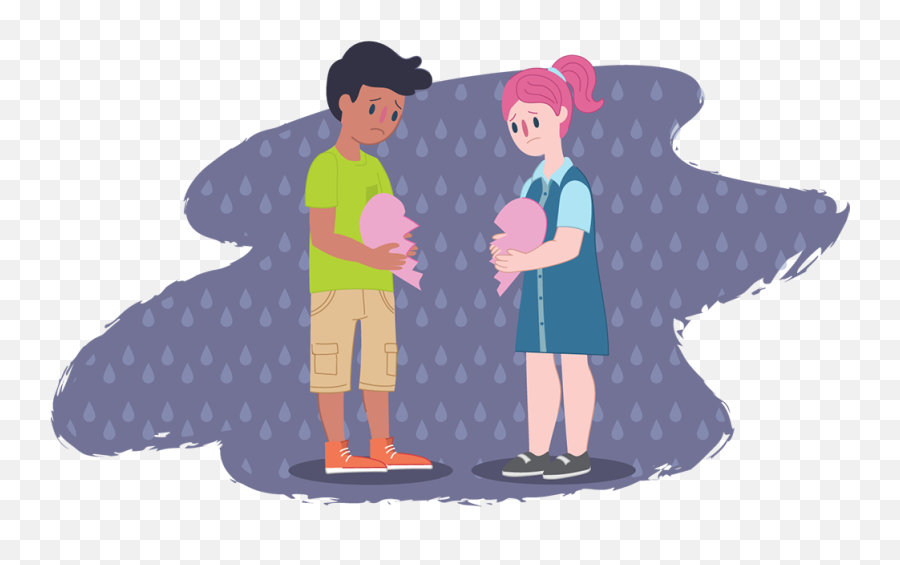 Coping With A Break Up - Cartoon Love Breakup Friendship Emoji,Girls No Emotion Breakup