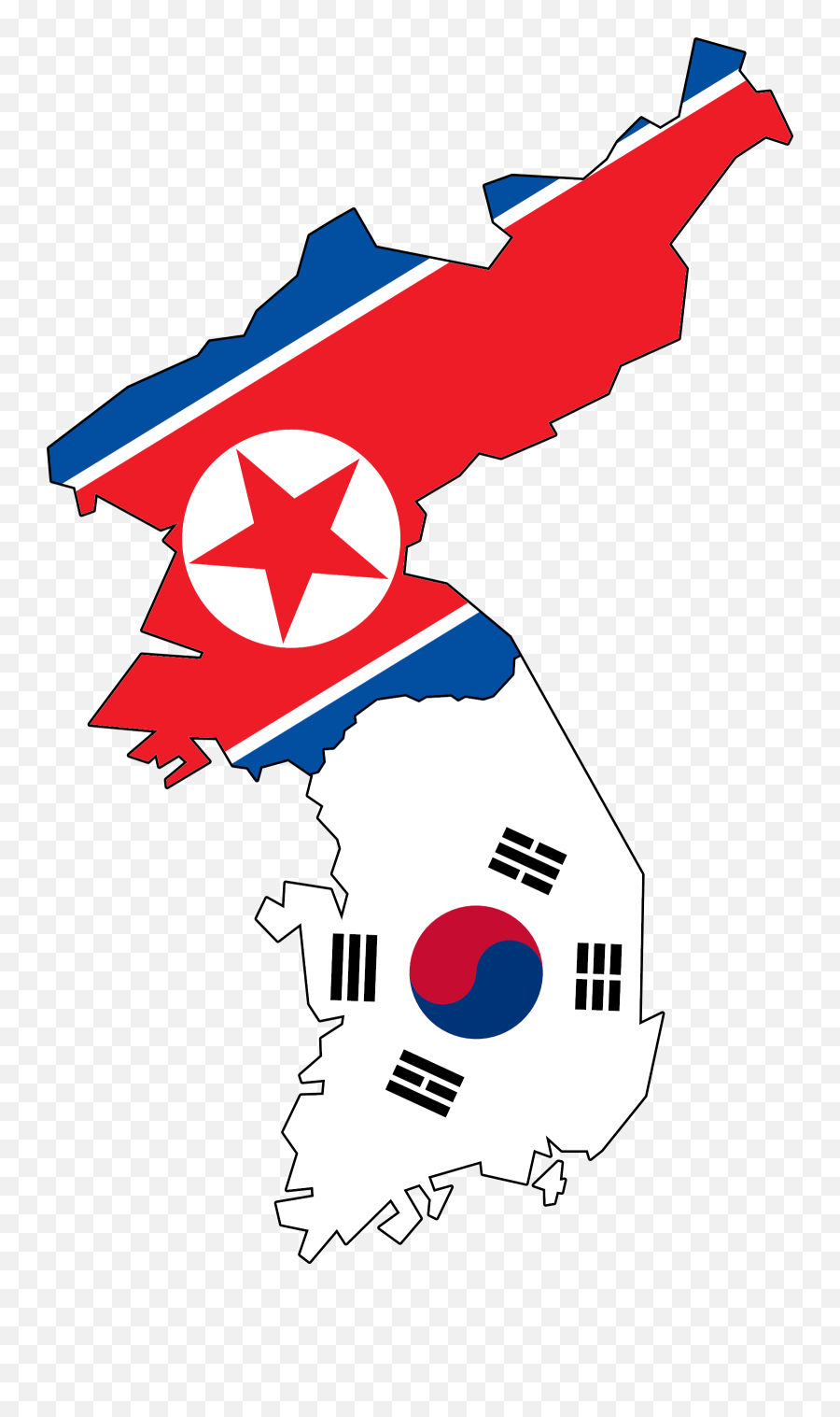 North Korea Flag Emoji - North And South Korea Flag Map,Italy Flag Emoji