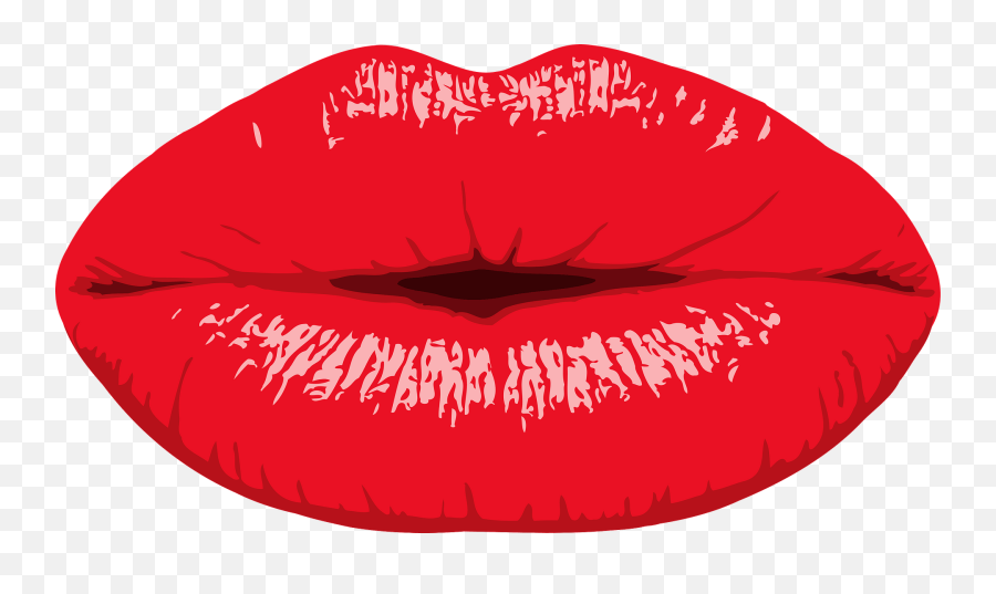 Red Lips Clipart - Clip Art Of Red Lips Emoji,Red Lips Emoji