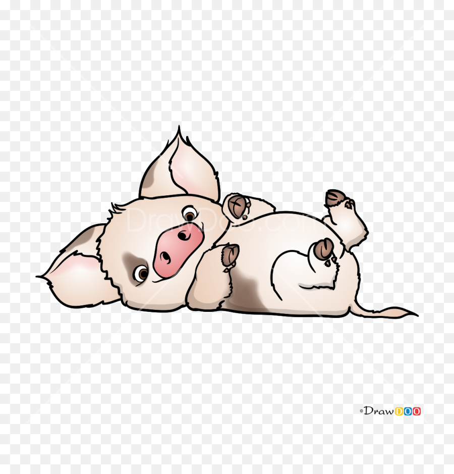 How To Draw Pua Moana - Pig From Moana Drawing Emoji,Moana Emoji