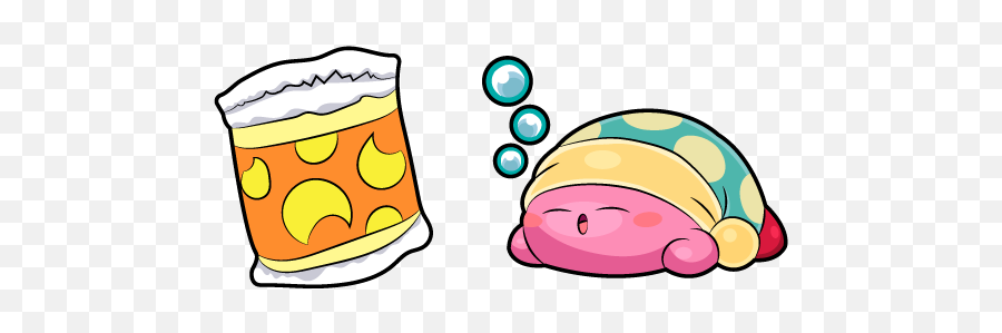 Kirby Sleep And Pillow Cursor U2013 Custom Cursor Emoji,Sleep Bed Emoji