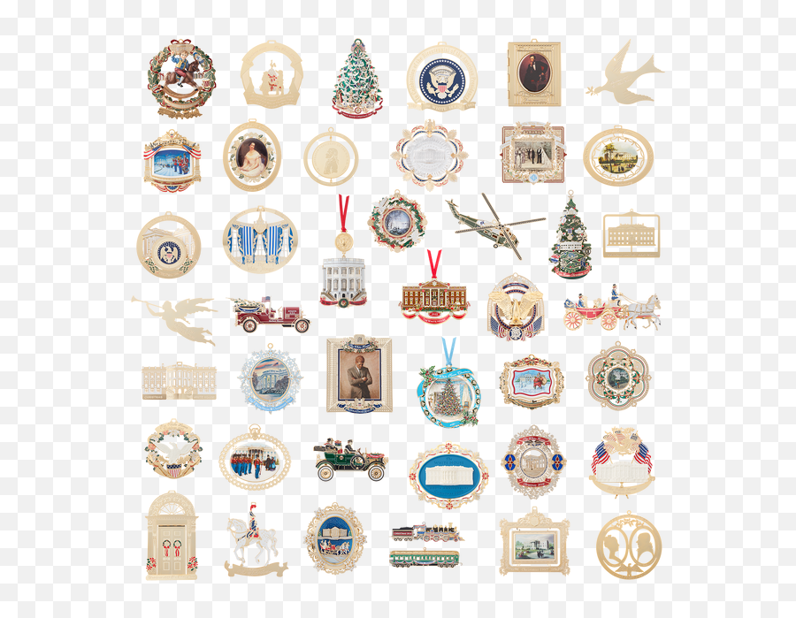 Full White House Christmas Ornament Collection Emoji,Complete Emoji Collection
