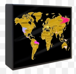 A6 Mini Magnetic Lightbox - Gold U2013 Locomocean Usa Emoji,Map Travel Emoji