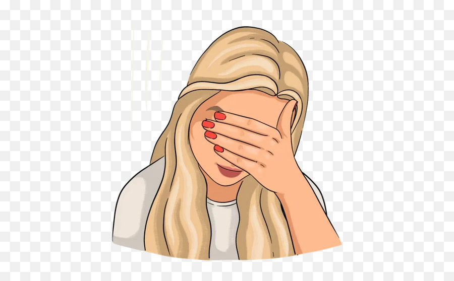 Telegram Sticker From Feodoridy Pack Emoji,Blonde Facepalm Emoji