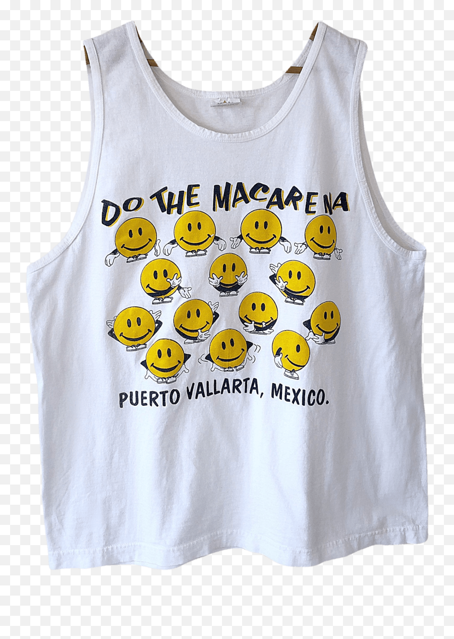 90s Do The Macarena Dance Emoji Puerto - Sleeveless,Emoji Blouse