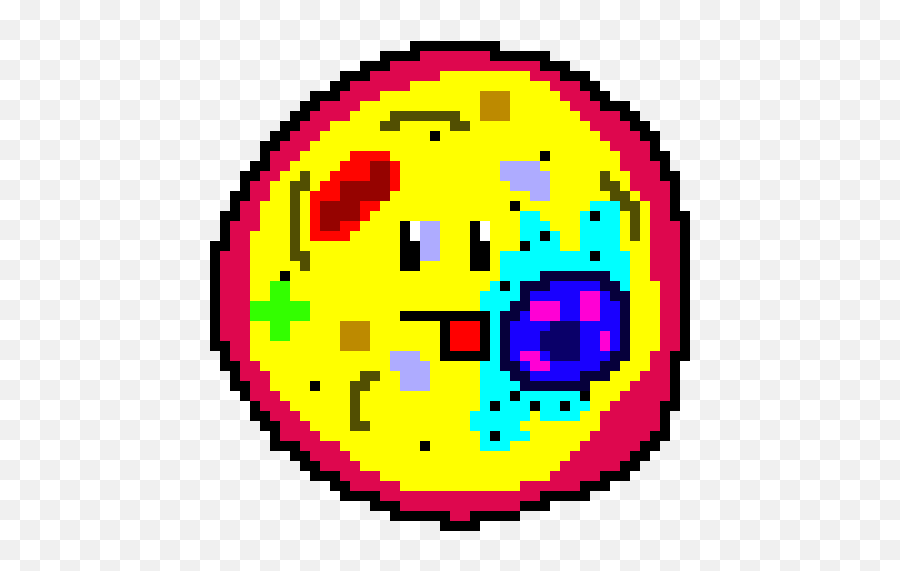 Animal Cell Derp Pixel Art Maker - Dot Emoji,Derp Emoticon