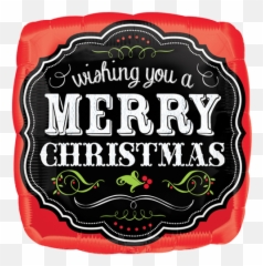18 Merry Christmas Chalkboard Foil Balloon - Language Emoji,Chalkboard Emoji
