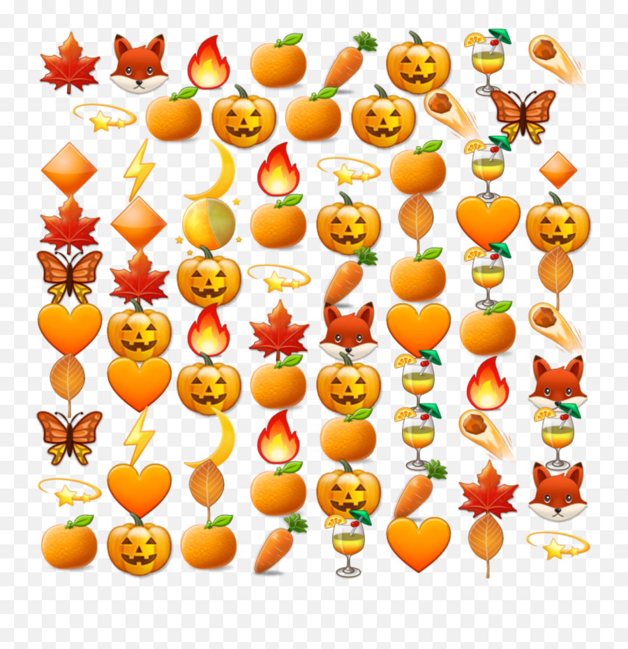 Orange Emoji Background Sticker,Orange Emoji