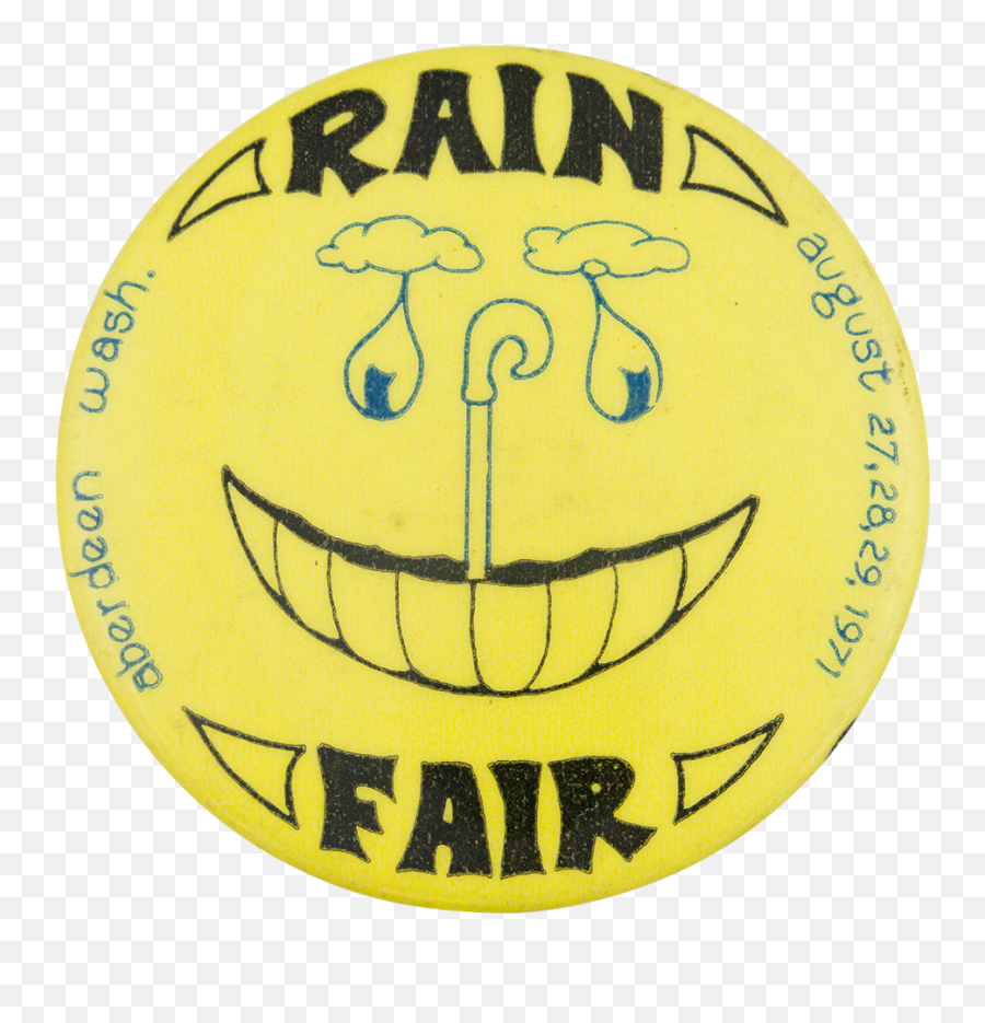 Rain Fair Aberdeen Busy Beaver Button Museum - Federacion De Periodistas Del Peru Emoji,Rain Emoticon Text