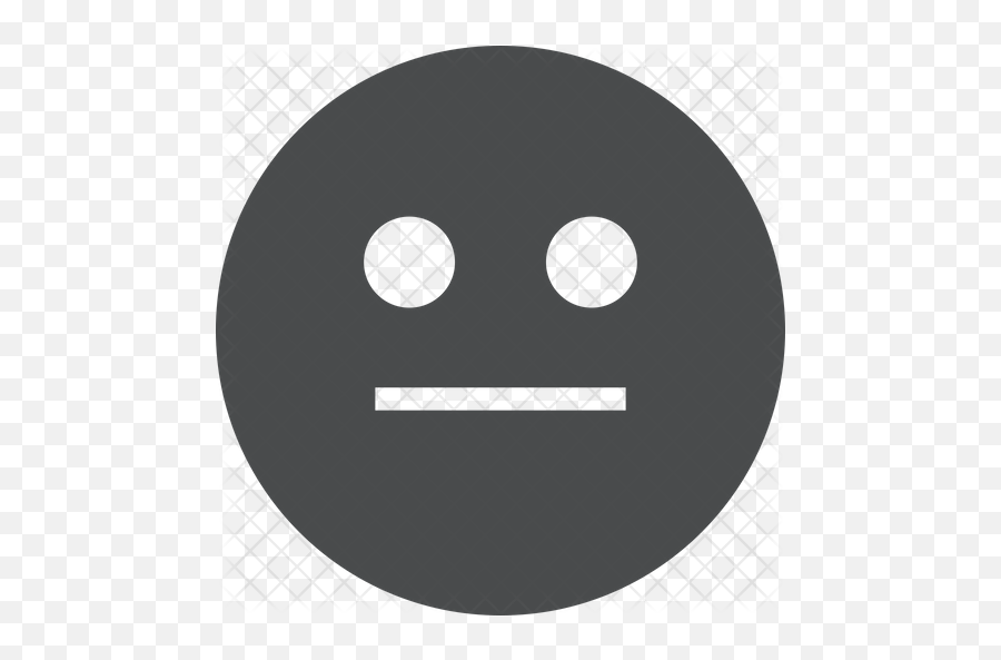 Straight Face Icon Of Glyph Style - Neutral Face Emoji Gray,Straight Face Emoji
