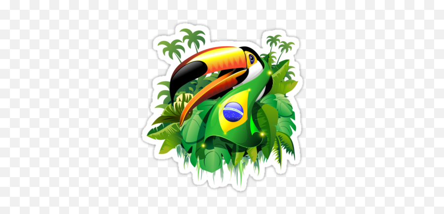 Toco - Braziliaanse Vlag Met Toekan Emoji,Brazil Flag Emoji Png