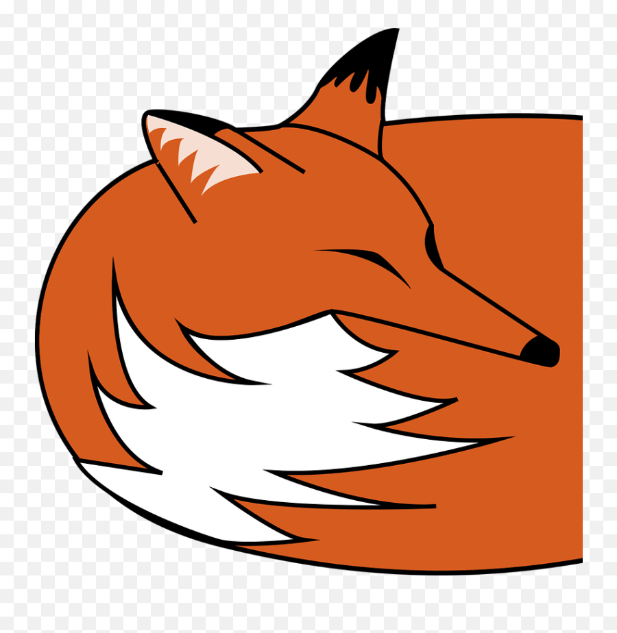 Sparfuchsveganer - Fox Sleeping Clipart Png Transparent Png Swift Fox Emoji,Fox Emoji Transparent