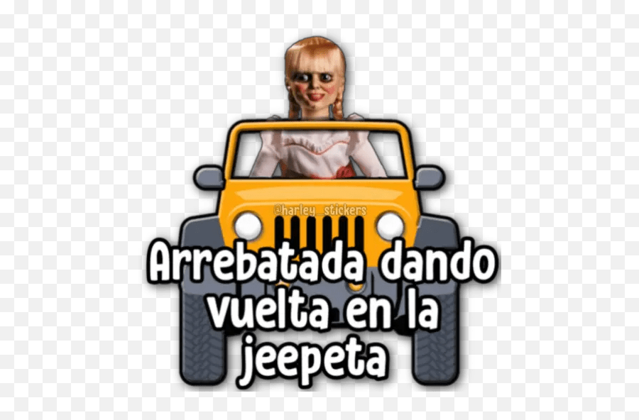 Annabelle Me Escapé - Stickers De La Jeepeta Emoji,Jeep Emojis