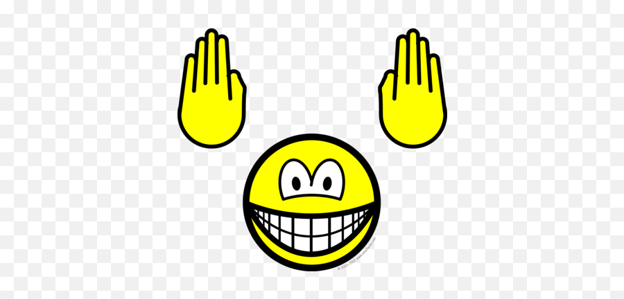 Handsup Smile Smilies Emofacescom - Smiley Clarinet Emoji,Why Hands Emoticon