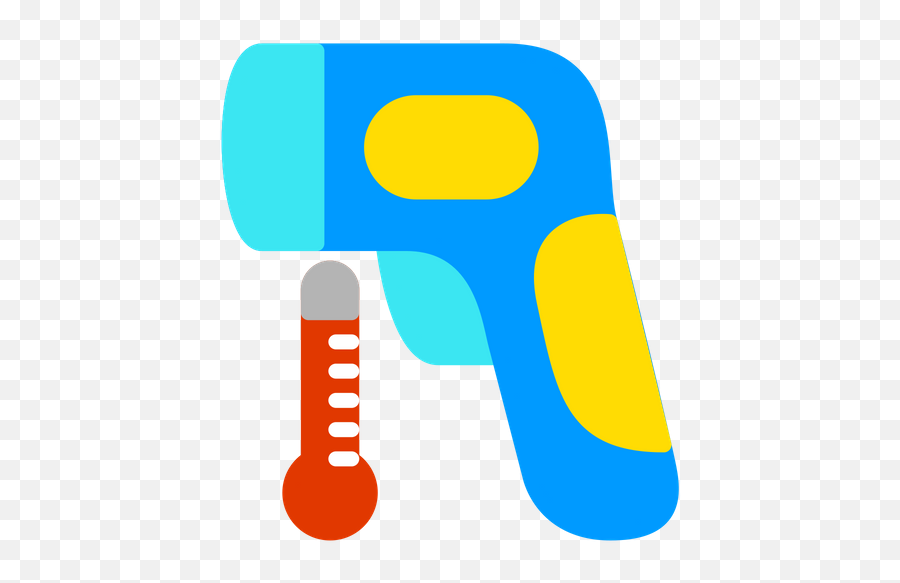 Infrared Thermometer Icon Of Flat Style - Thermal Gun Icon Png Emoji,Thermometer Emoji