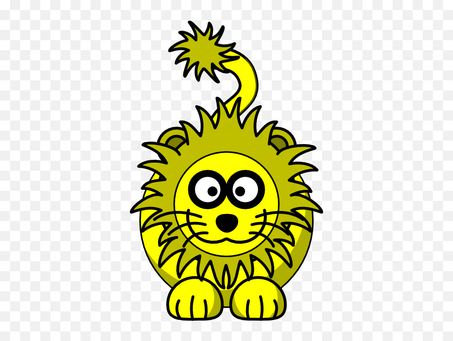 Yellow Lion Clip Art At Clker - Cartoon Lion Clipart Emoji,Polar Bear Clipart Emoticons