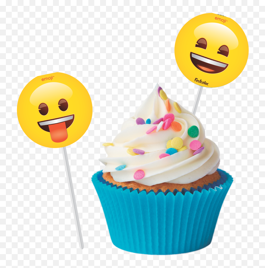 Festcolor Bandeirinha P Doces Emoji 8un - Cupcake Do Mundo Bita,P Emoji