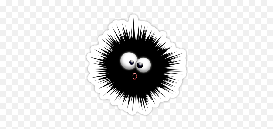 Funny Dazzled Ink Splat Cartoon - Black Sea Urchin Cartoon Emoji,Cool Emojis To Use On The Samsung Galaxy S2