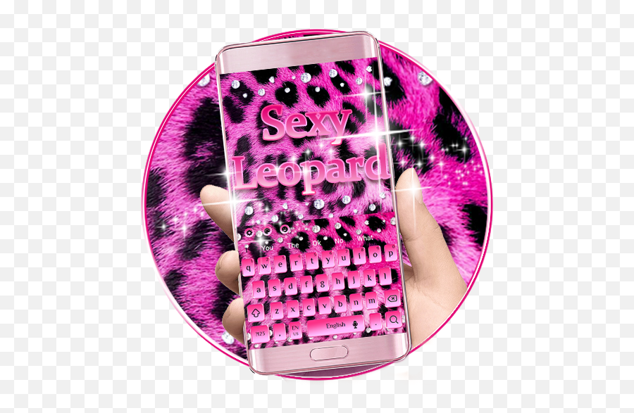 Sexy Leopardo Impresión Teclado Tema - Girly Emoji,Fondo Emoticon Leopardo Rosa