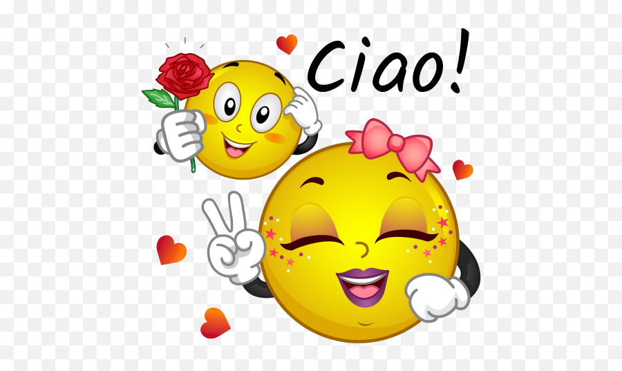 Sticker Damore - Smileys Welov Emoji,Ciao Emoticon