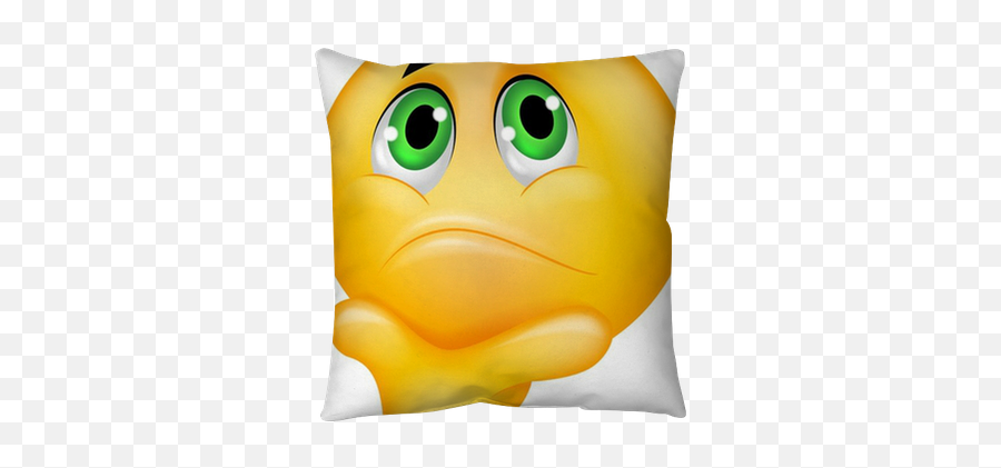 Smiley Emoticon Cartoon Thinking Throw Pillow U2022 Pixers - We Live To Change Decorative Emoji,Cute Happy Cat Emoticon