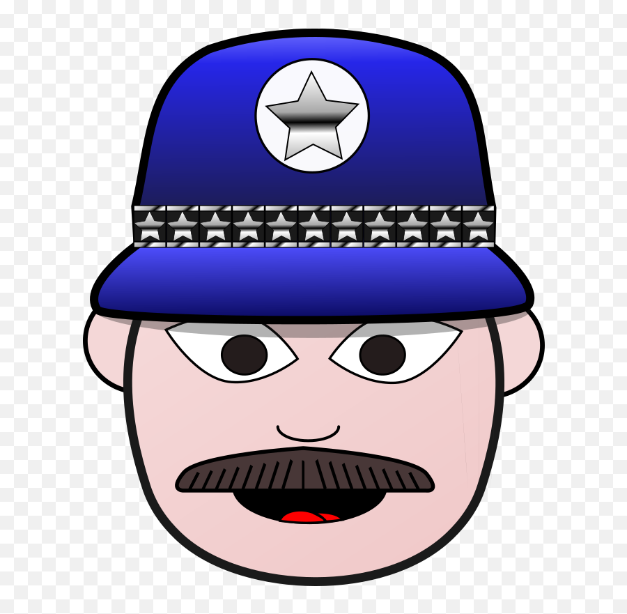 Police Man - Clipart Mean Soldier Emoji,Cop Badge Emoticon