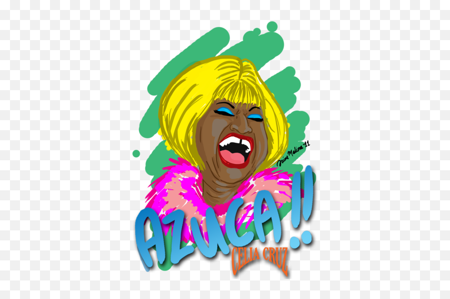 Download Happy Bu0027day Que Siempre Te Amaré Cela Cruz - Celia Celia Cruz Caricatura Azucar Emoji,Cruz Emoji Transparent