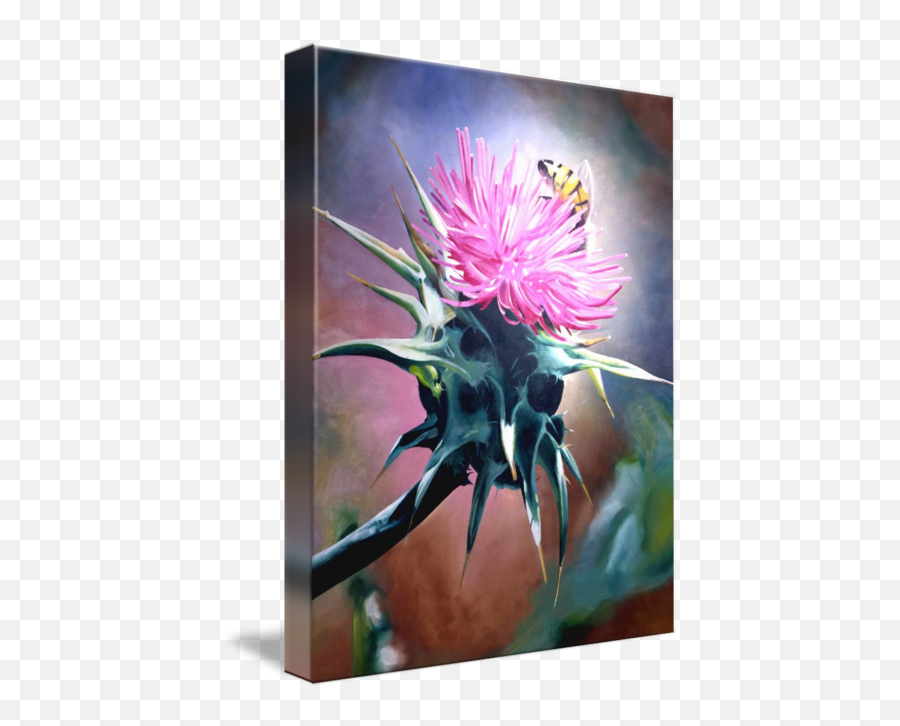 Milk Thistle By James Knowles - Picture Frame Emoji,Plants Emotions Art