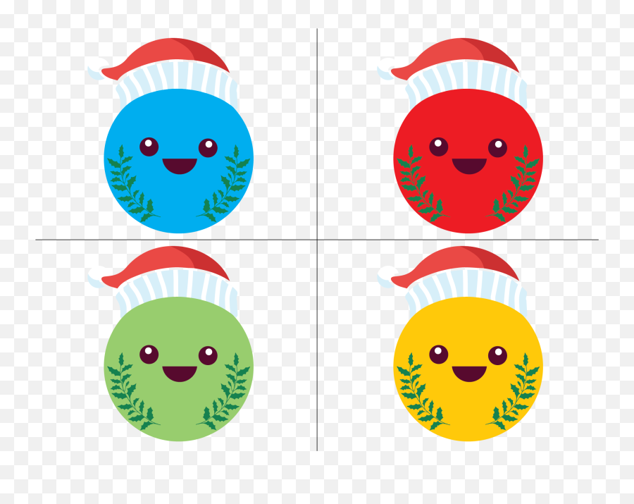 Kawaii Christmas Illustration - Dot Emoji,Birthday Emoticon Kawaii