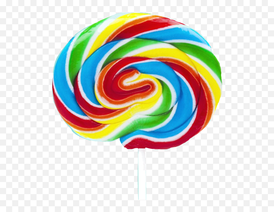 Candy Colorful Rainbow Colors Sticker - Rainbow Swirl Lollipop Emoji,Rainbow And Candy Emoji