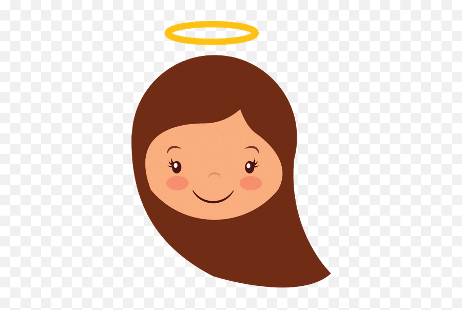 Cute Angel Cartoon - Canva Happy Emoji,Bindi Emoji
