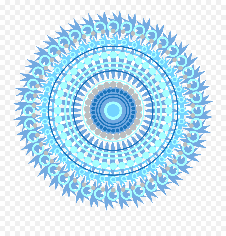 Mandala Design Geometric Pattern Blue Drawing Free Image Emoji,Emotion Mandala Dbt