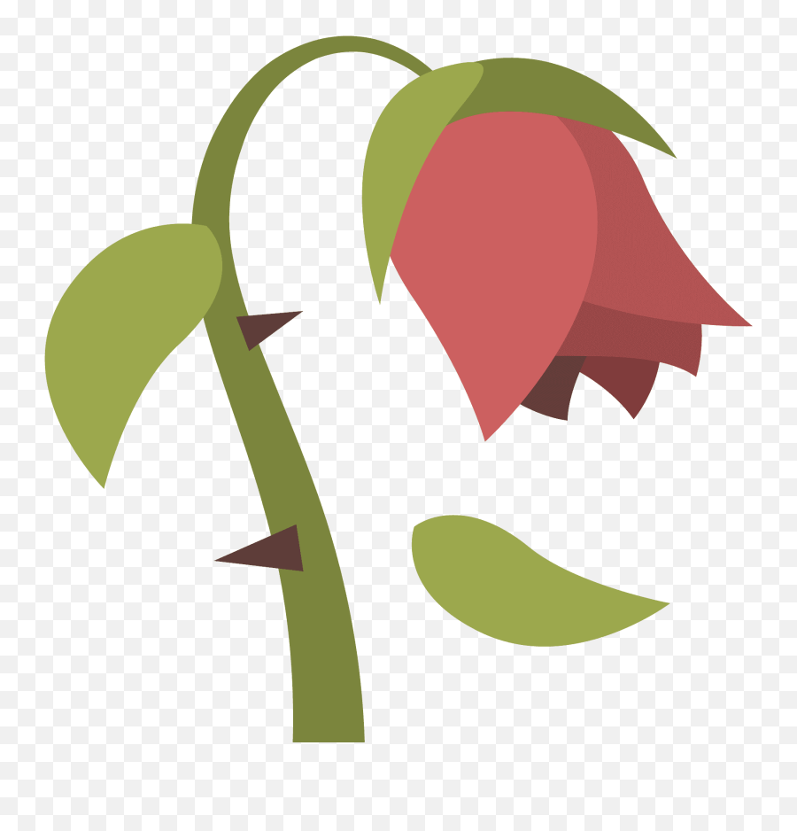 Wilted Flower Emoji Clipart - Wilted Rose Emoji Png,Wilted Rose Emoji