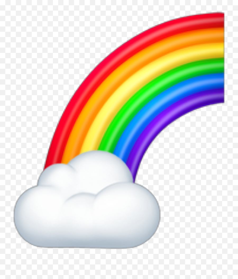 Rainbow Cloud Sky Emoji Ios Sticker By Officiallemonke,Apple Cloud Emoji