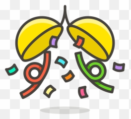 Confetti Ball Emoji Clipart,Popper Emoji