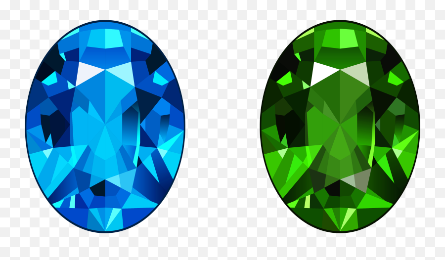 Diamond Blue Cliparts - Green Diamond Png Transparent Png Green And Blue Diamond Emoji,Diamond Emoji Png
