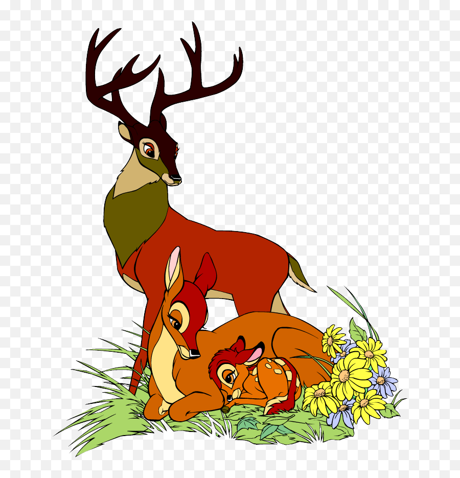 Disney Bambi Transparent Background - Bambi And His Parents Emoji,Disney Bambi Emoji