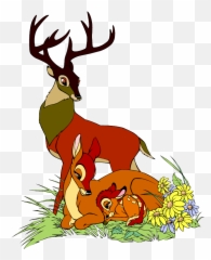 Disney Bambi Transparent Background - Bambi And His Parents Emoji,Disney Bambi Emoji