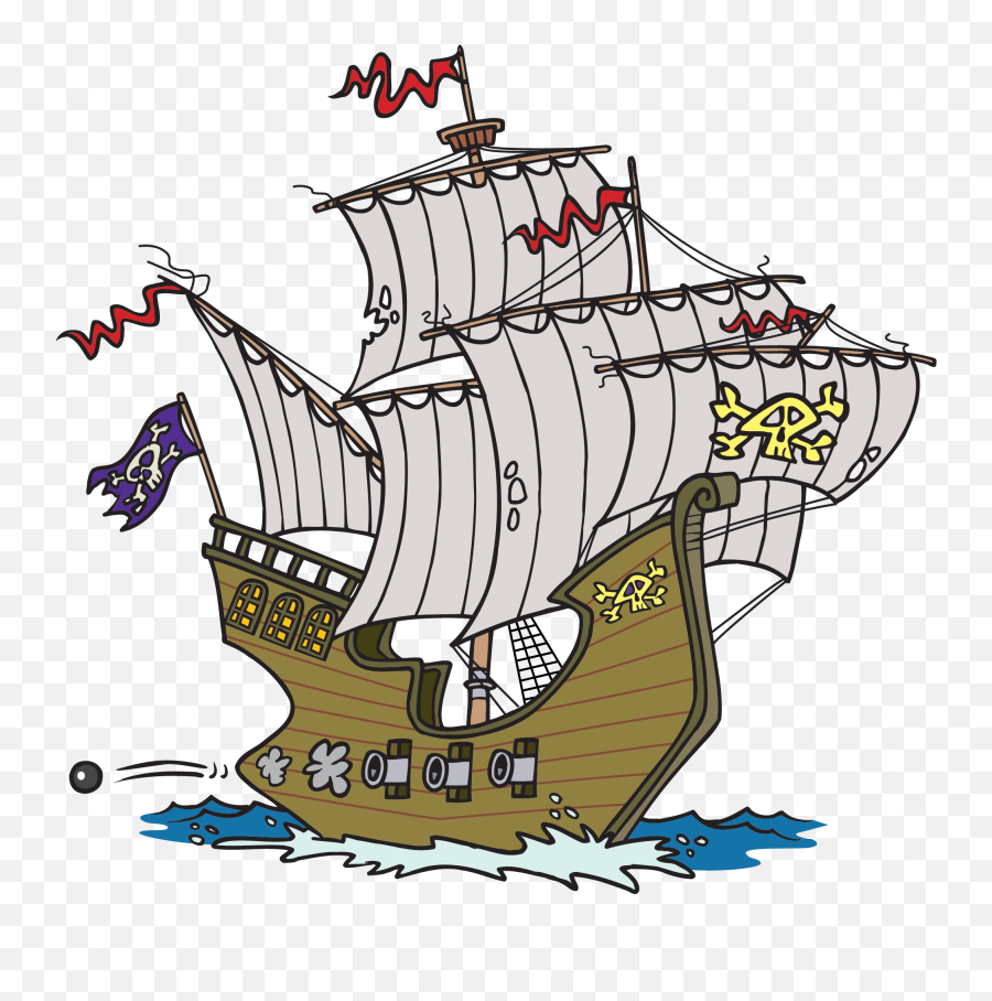 Different Type Of Cartoon Ships Drawing Page 1 - Line17qqcom Pirate Ship Png Cartoo Emoji,Different Cartoon Emotions