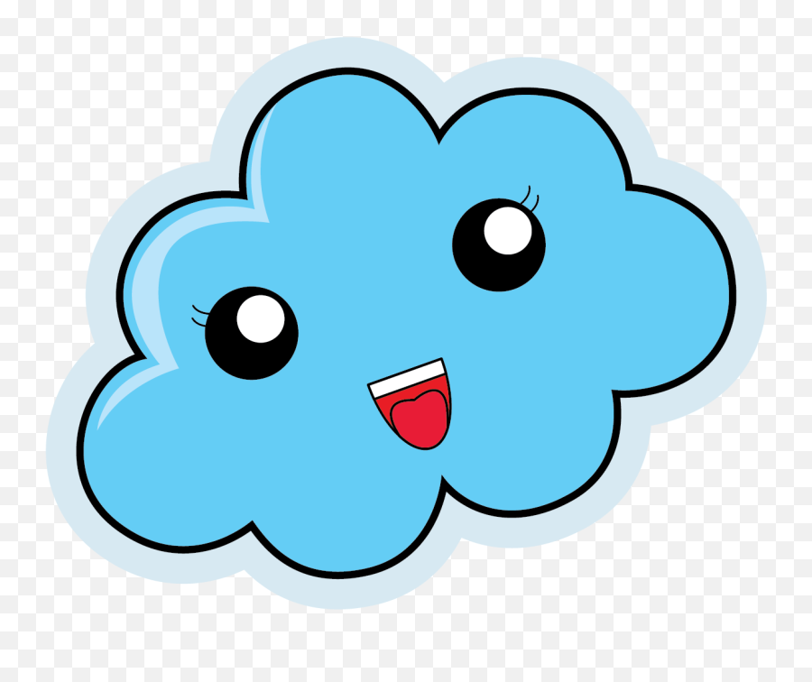 Kawaii Cloud Illustration - 009 Graphic By Dot Emoji,Gnome Child Emoji