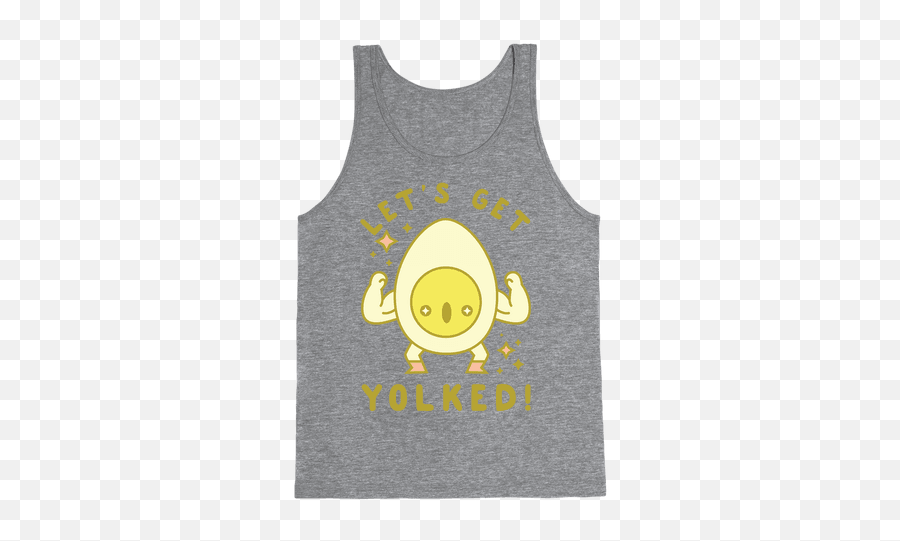 Cute Mascot Tank Tops Activate Apparel - Sex Is Cardio Emoji,Yolk Emoticon