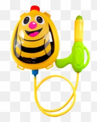Pistola Lanza Agua Con Mochila Abejita - Pistola Con Mochila De Agua Emoji,Emoticon Perdido Con Mochila